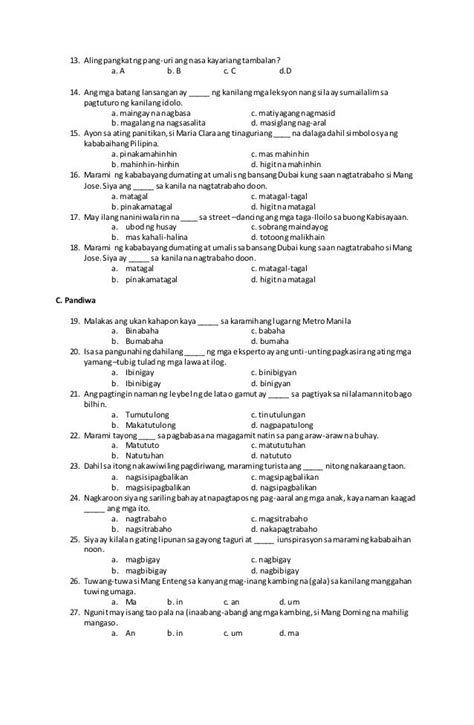 NAT Reviewer in Filipino Grade 6 .